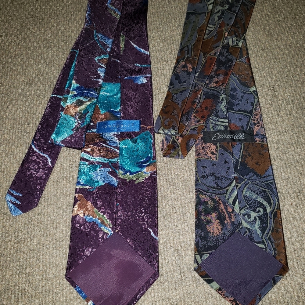 2 Vintage Men's Ties (Towncraft & Eurosilk)